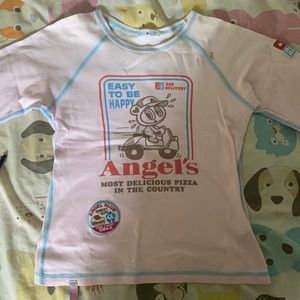 Angel blue long sleeve tshirt